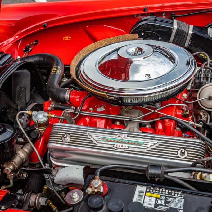 Virginia City, NV - July 30, 2021: 1956 Ford Thunderbird convertible at a local car show.